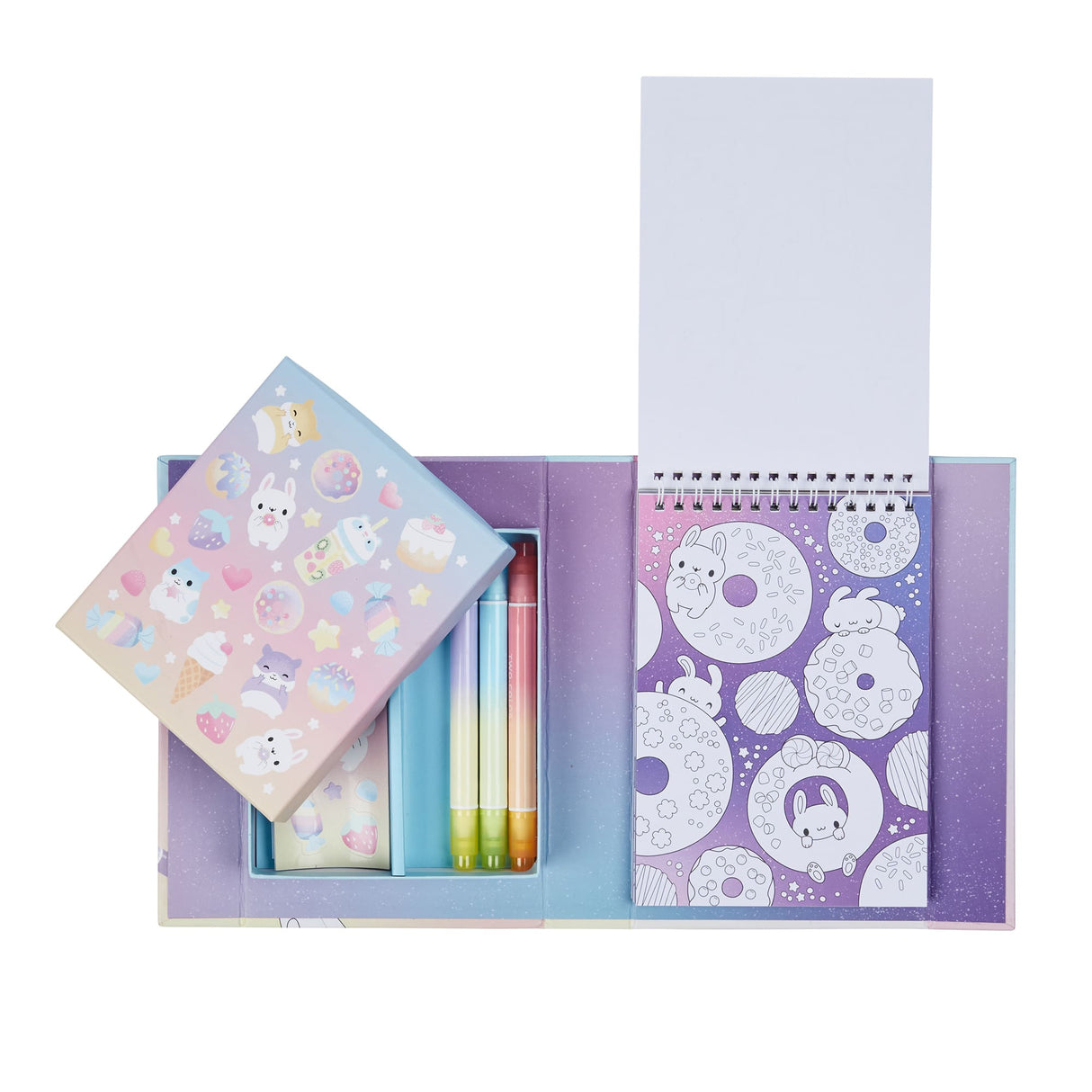 Pastel Coloring Set - Kawaii Cafe