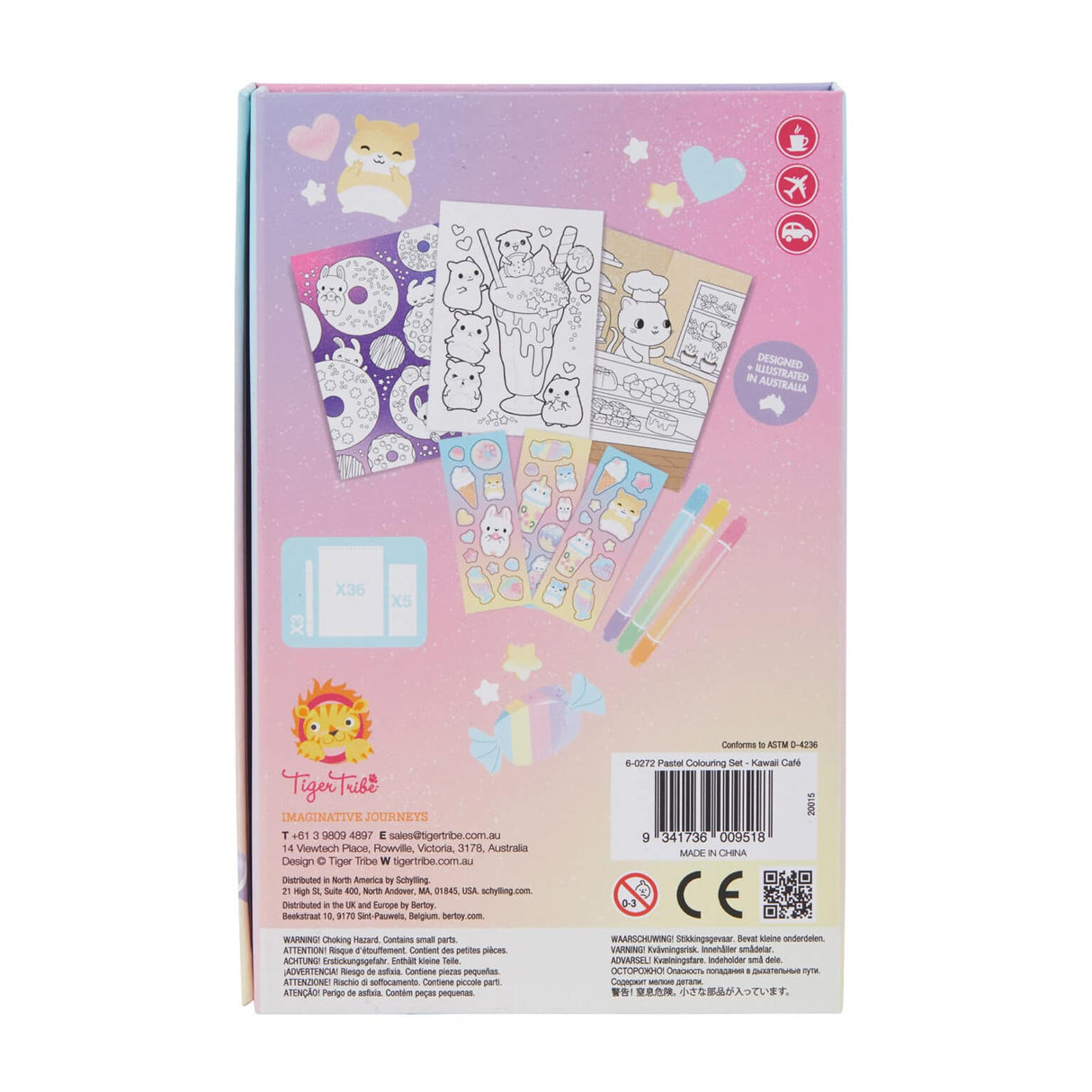 Pastel Coloring Set - Kawaii Cafe