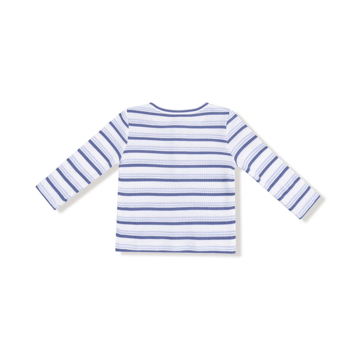Long Sleeve Henley - Vintage Blue Stripe