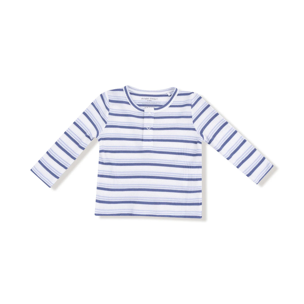 Long Sleeve Henley - Vintage Blue Stripe