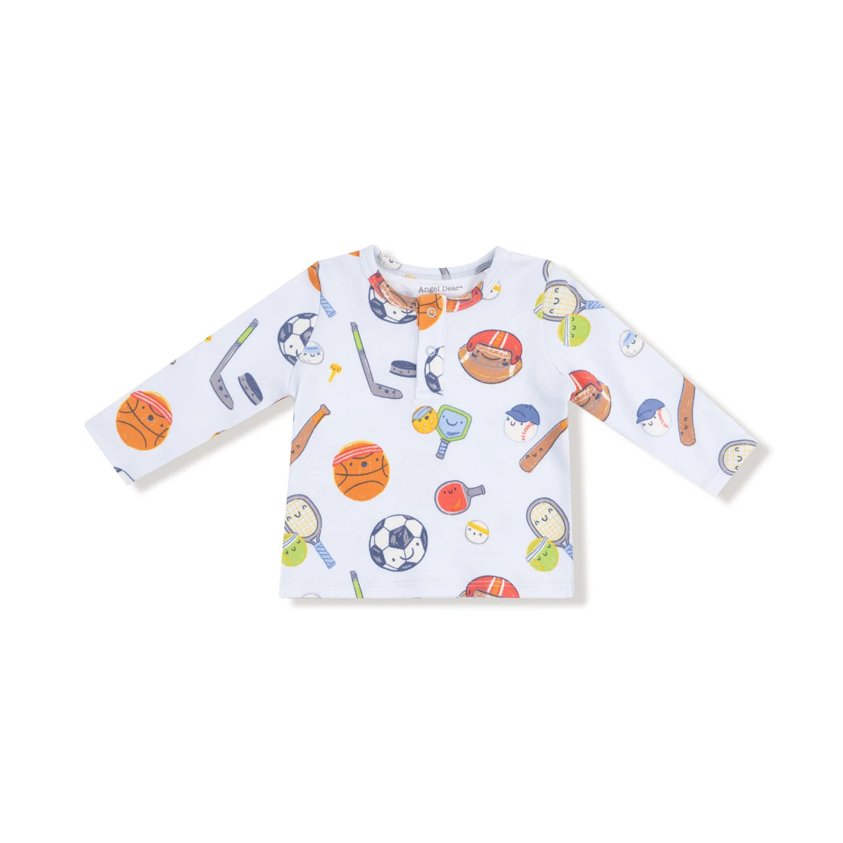 Long Sleeve Henley - Sports Ball Friends