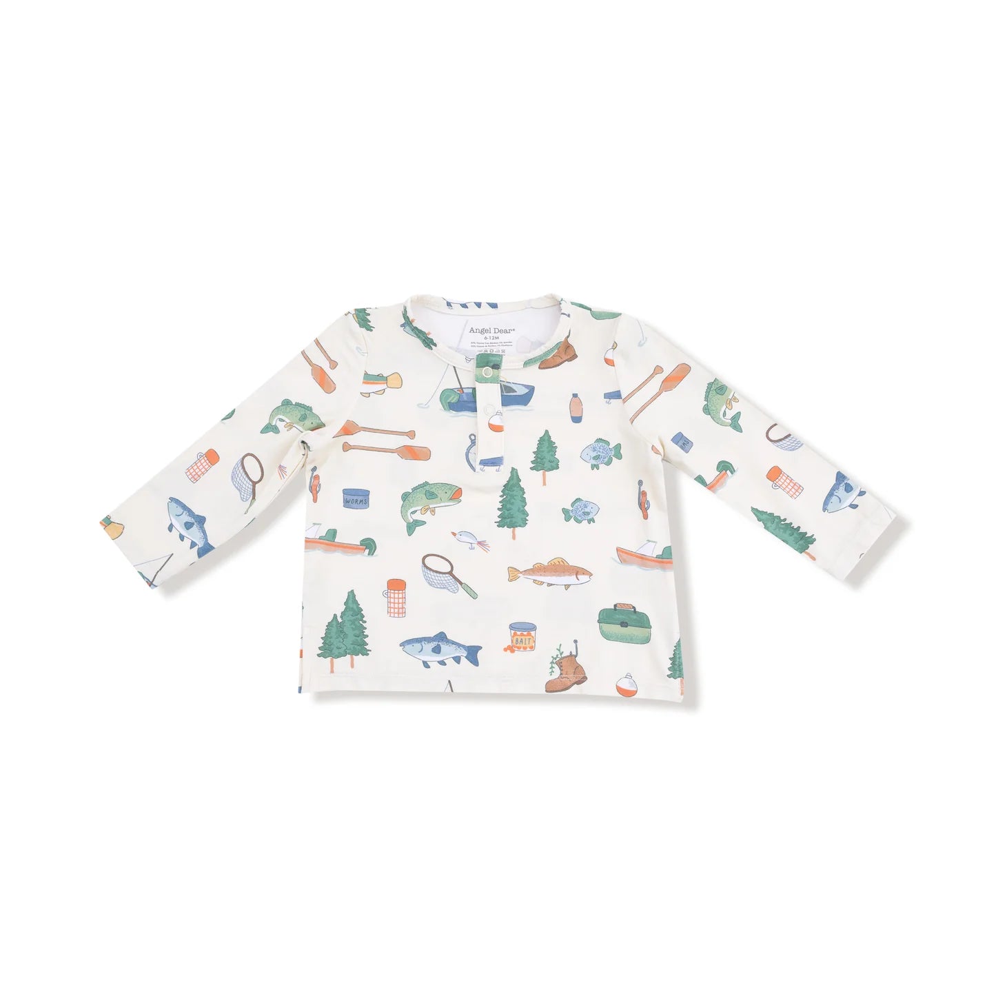 Long Sleeve Henley and Joggers - Fishing Things