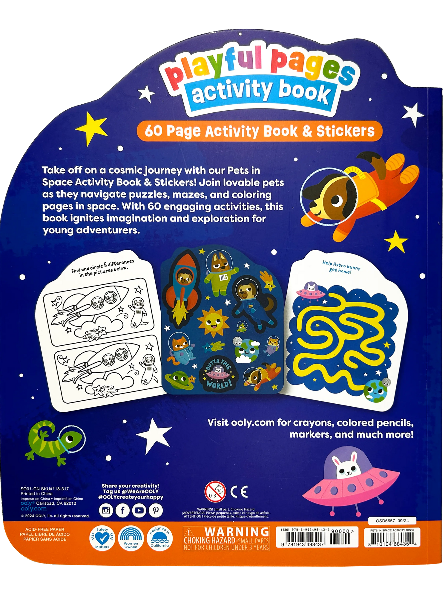 Playful Pages Activity Book - Pets in Space!