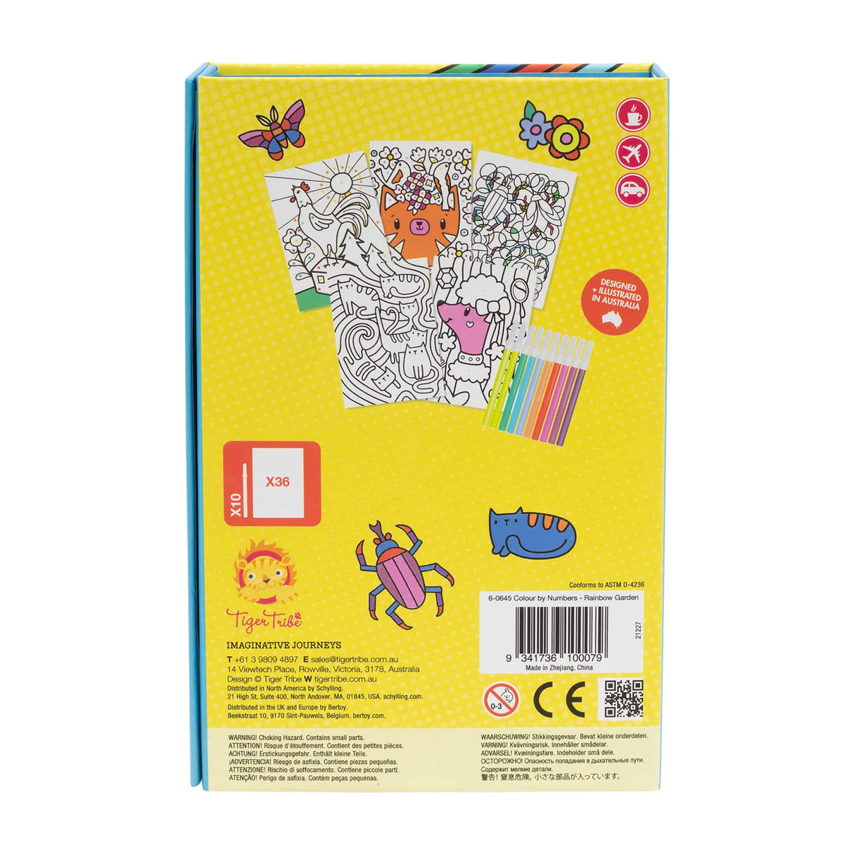 Color By Number - Rainbow Garden