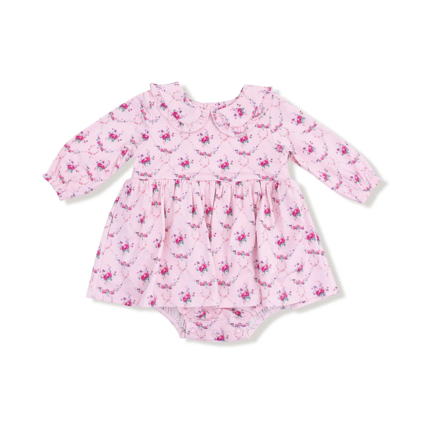 Peter Pan Skirted Bodysuit - Rose Garden Trellis
