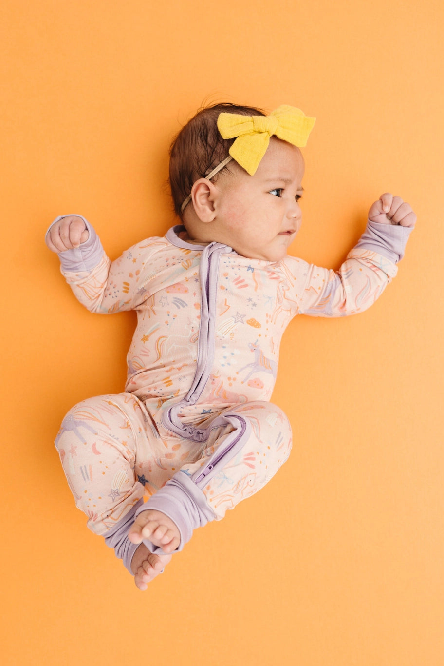Bamboo Convertible Footie - Stardust Unicorns