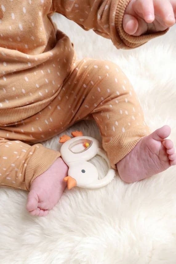 Bitzy Shake Teether Rattle - Goose