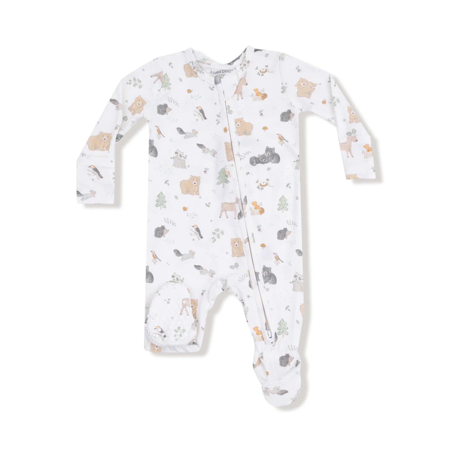 Zip Footie - Woodland Babies