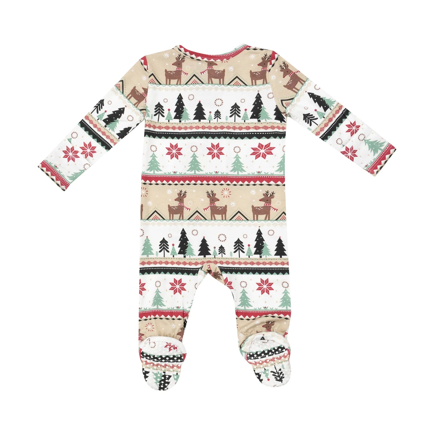 Zip Footie - Reindeer Fair Isle