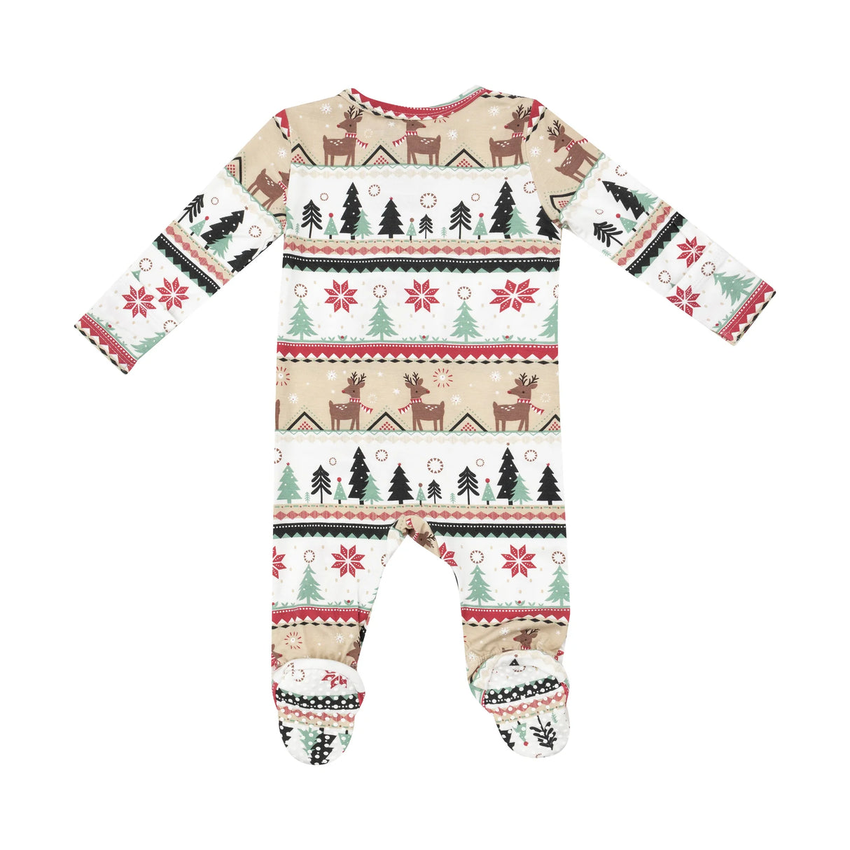 Zip Footie - Reindeer Fair Isle