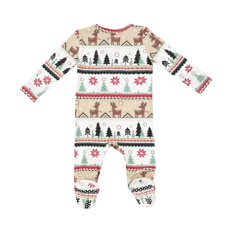 Zip Footie - Reindeer Fair Isle