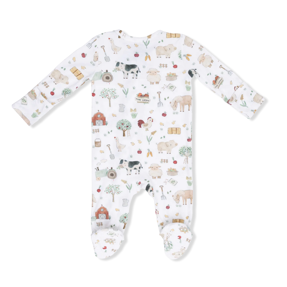 Zip Footie - Cute Farm Animals