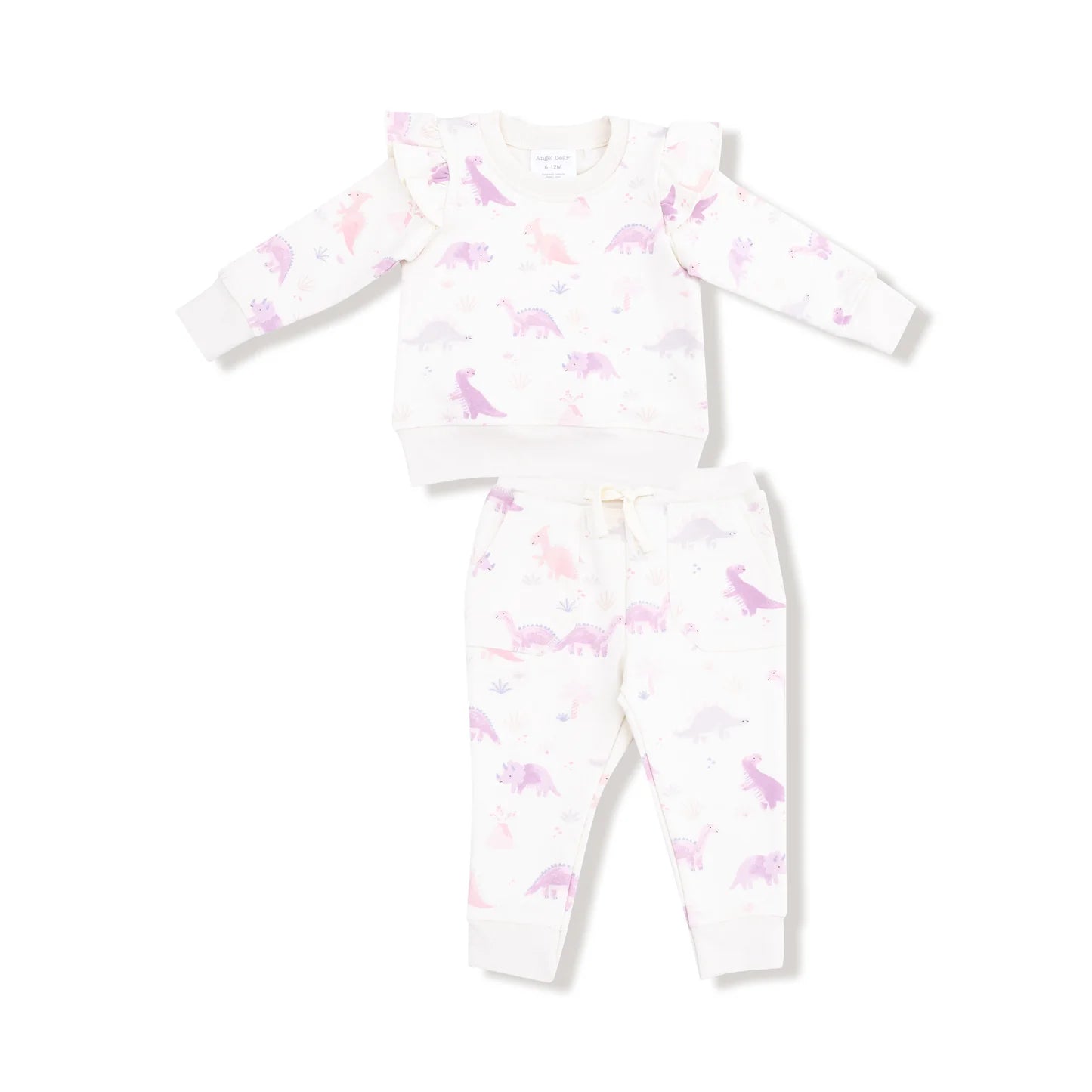 Ruffle Sweatshirt and Joggers - Soft Dinos
