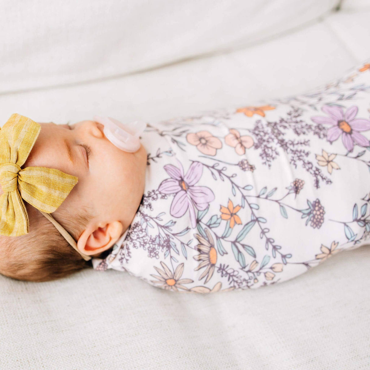Knit Swaddle Blanket - Flora