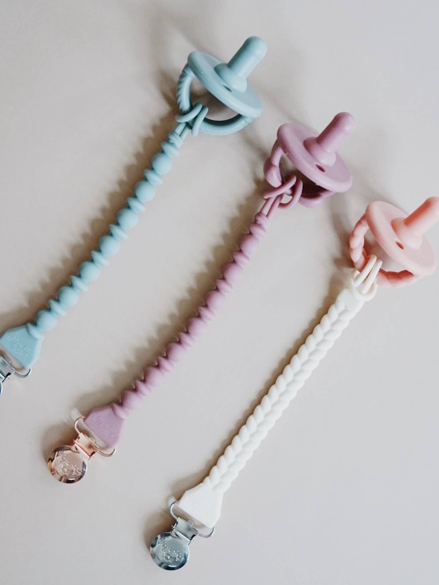 Sweetie Strap Pacifier Clip - Blue Beaded
