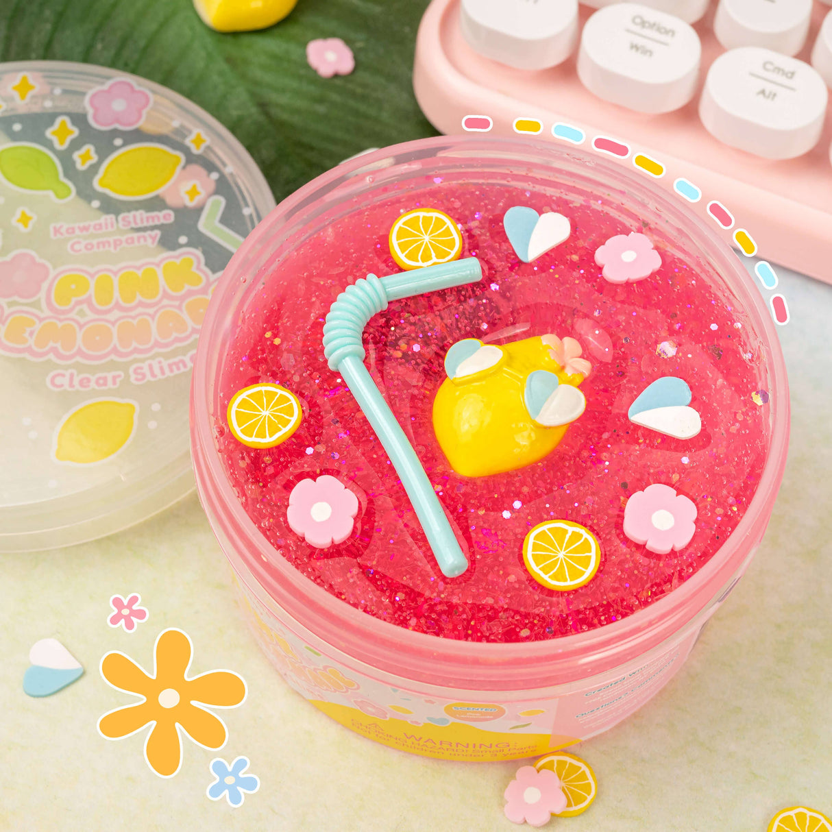 Kawaii Slime - Pink Lemonade Clear Slime