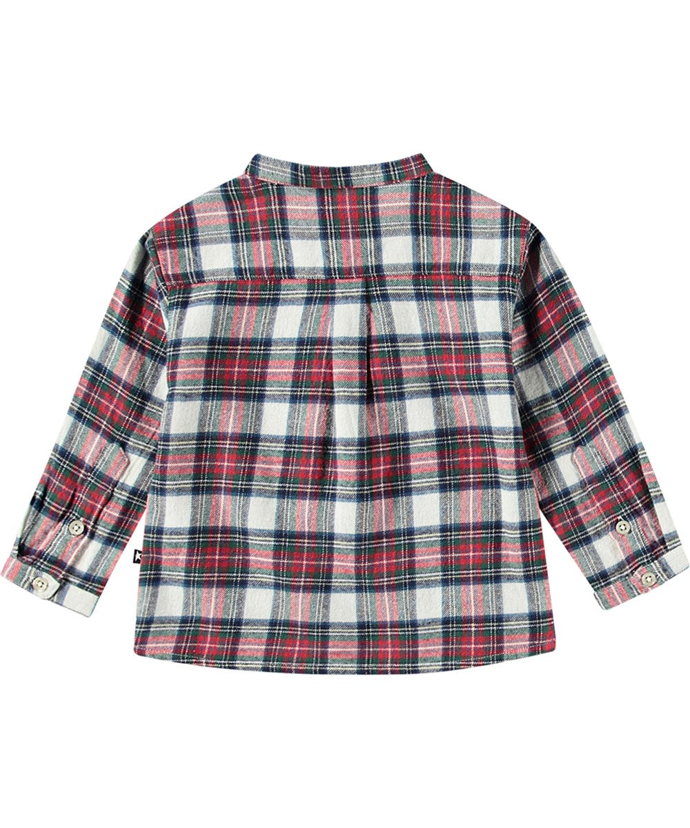 Molo Enoz Button Down - Pine Check FINAL SALE
