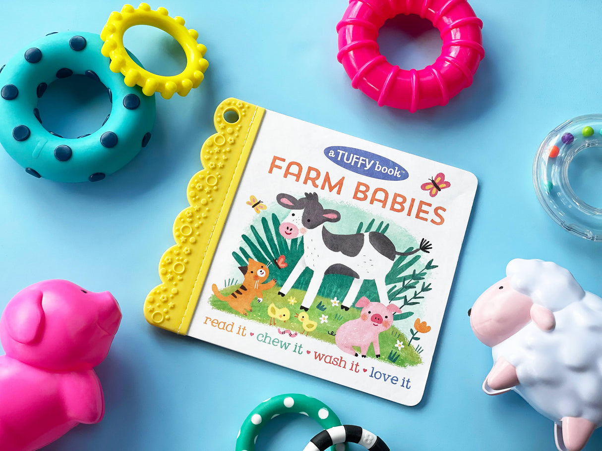 Tuffy Teether Book - Farm Babies