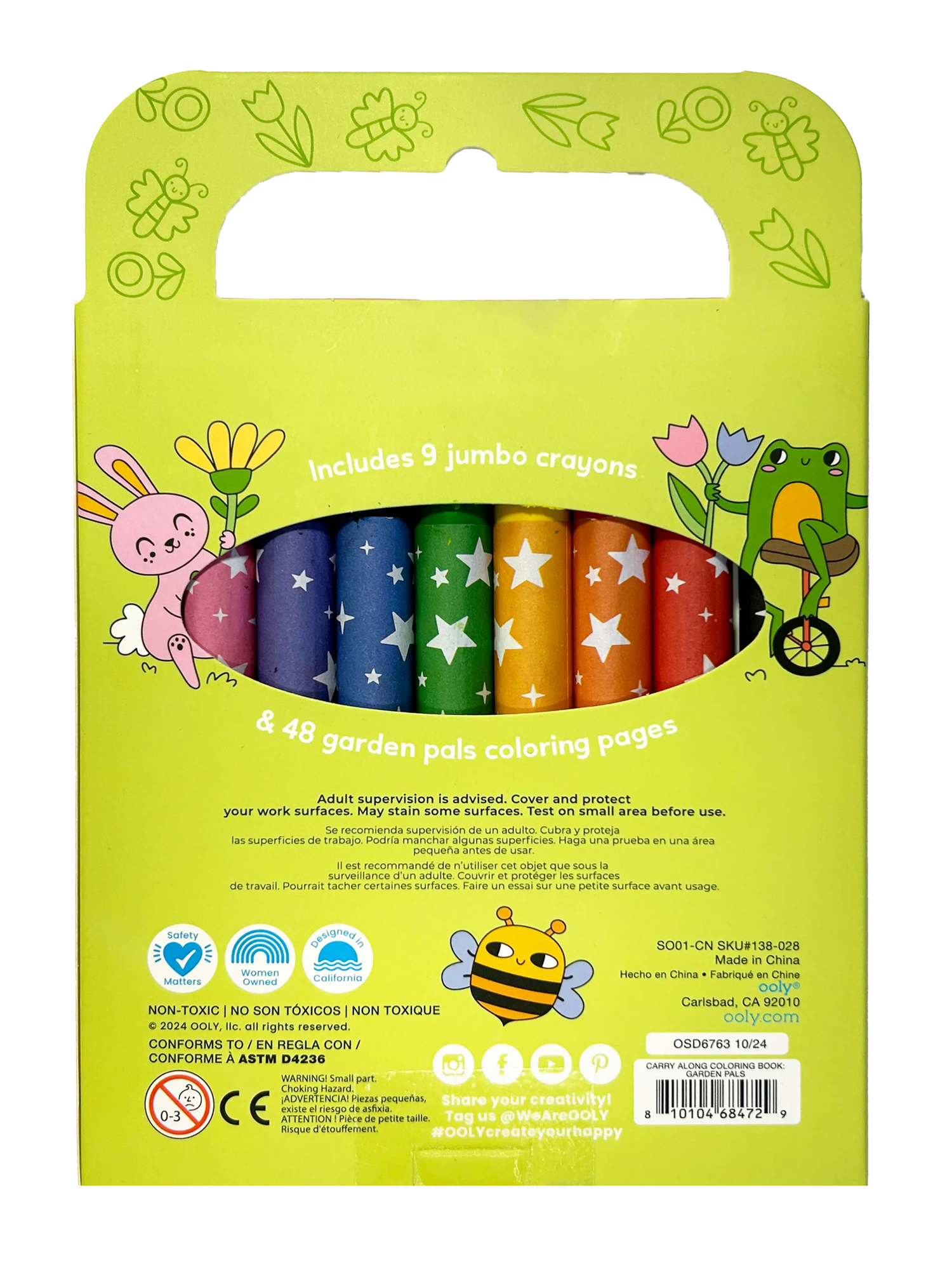 Carry Along Coloring Book Set - Garden Pals