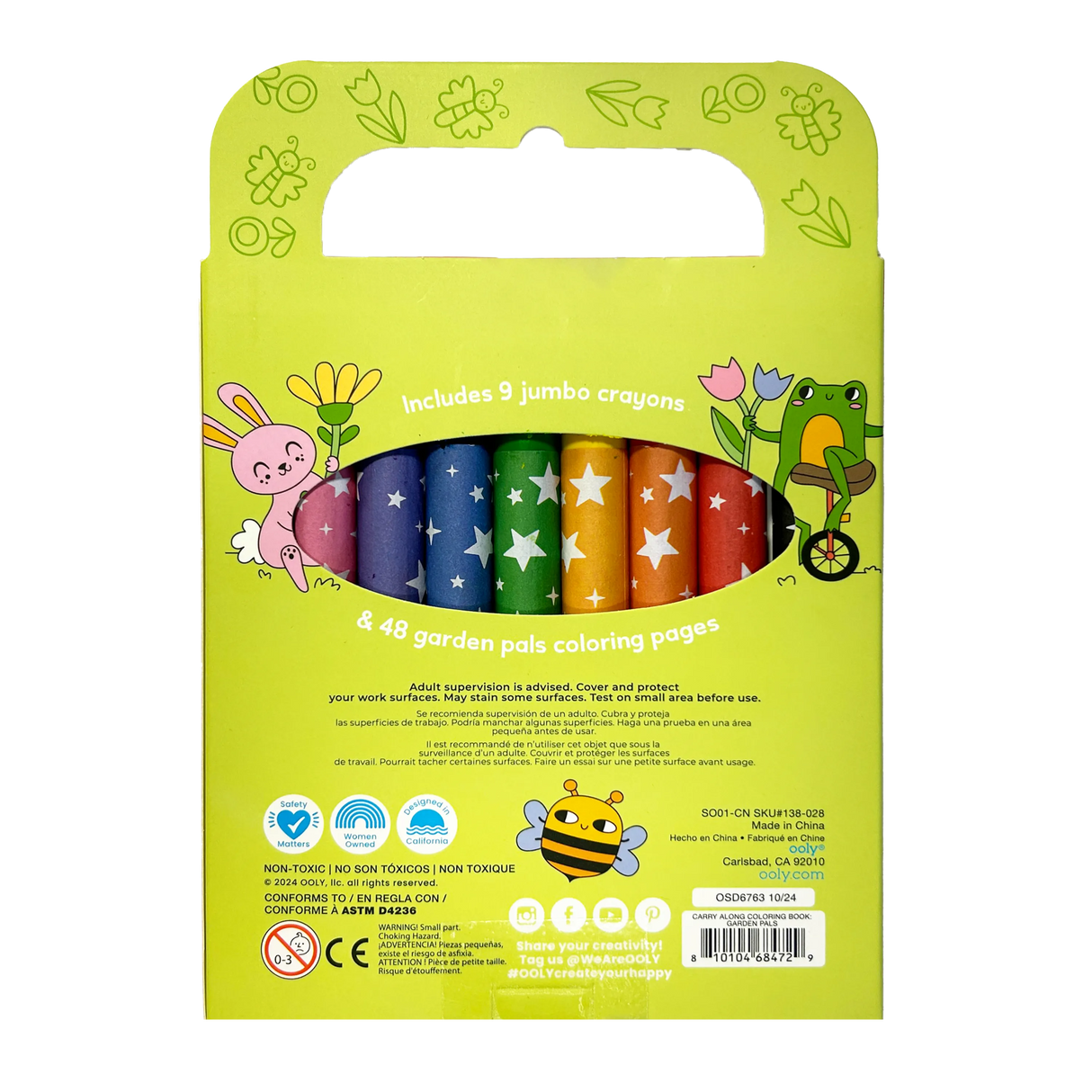 Carry Along Coloring Book Set - Garden Pals