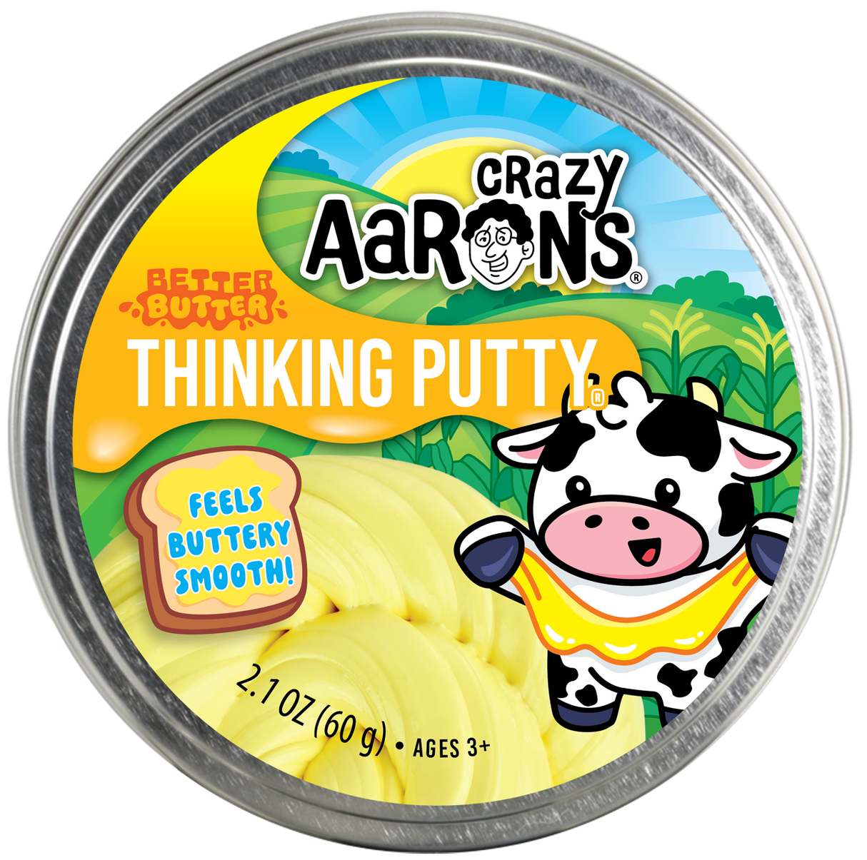 Crazy Aaron's Thinking Putty 4" Tin - Better Butter