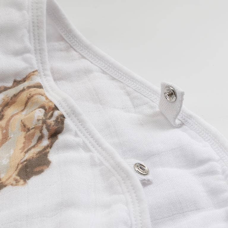 2-in-1 Burp Cloth and Bib - Oyster