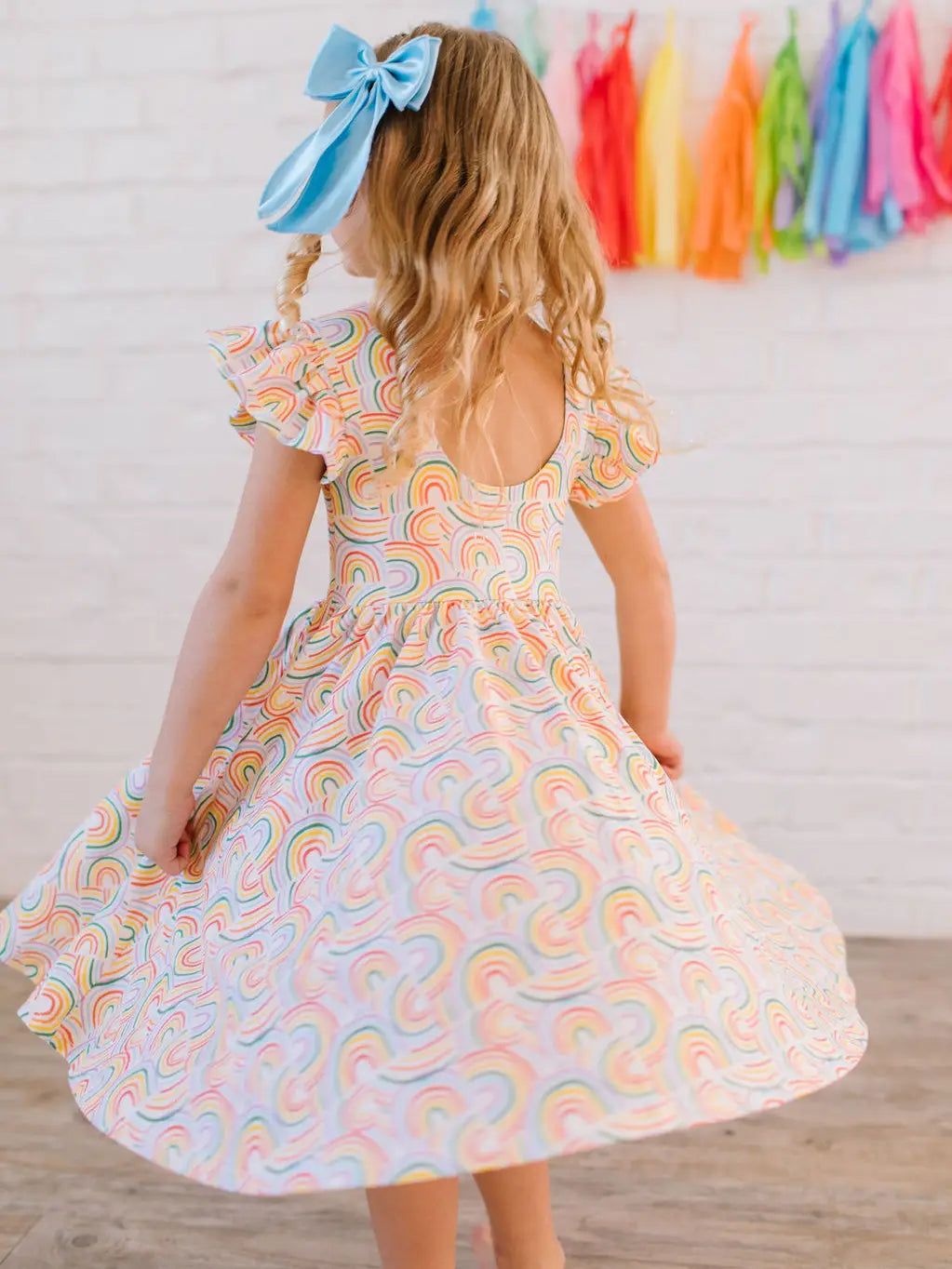 Olivia Dress - Primary Rainbow FINAL SALE