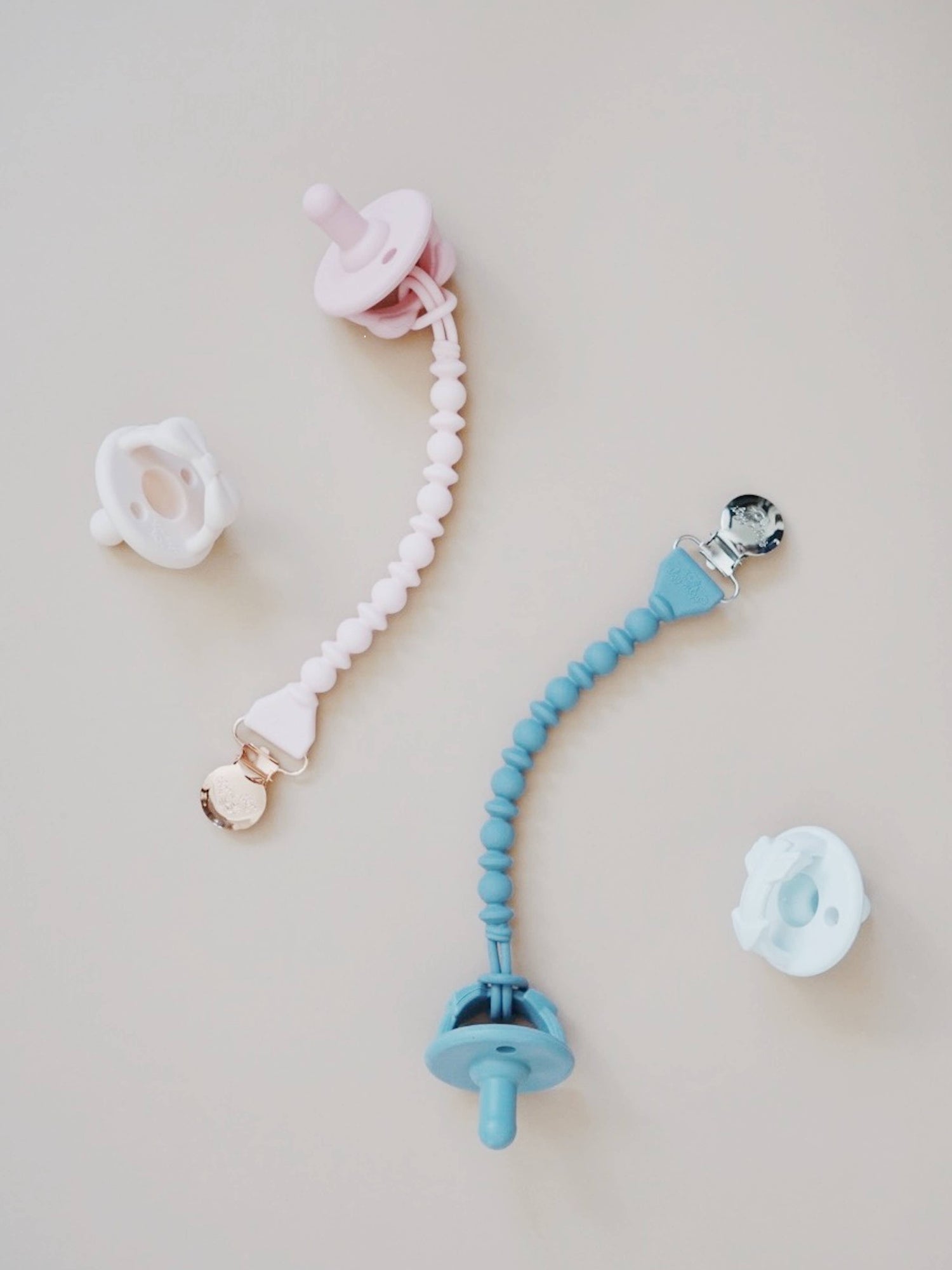 Sweetie Strap Pacifier Clip - Blue Beaded