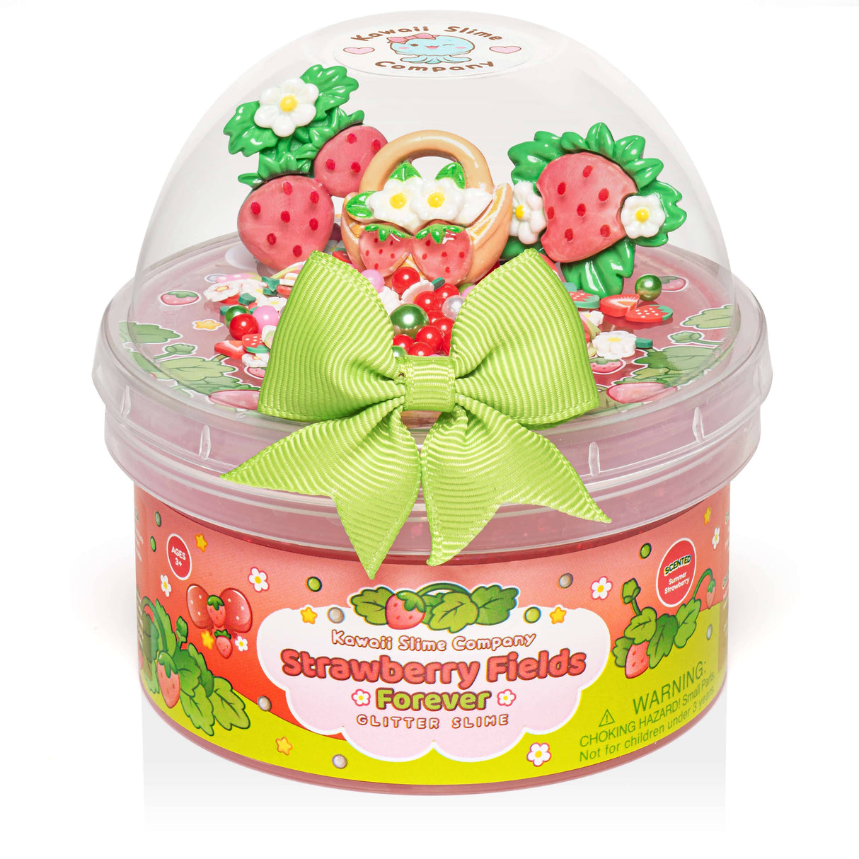Kawaii Slime - Strawberry Fields Forever Glitter Slime