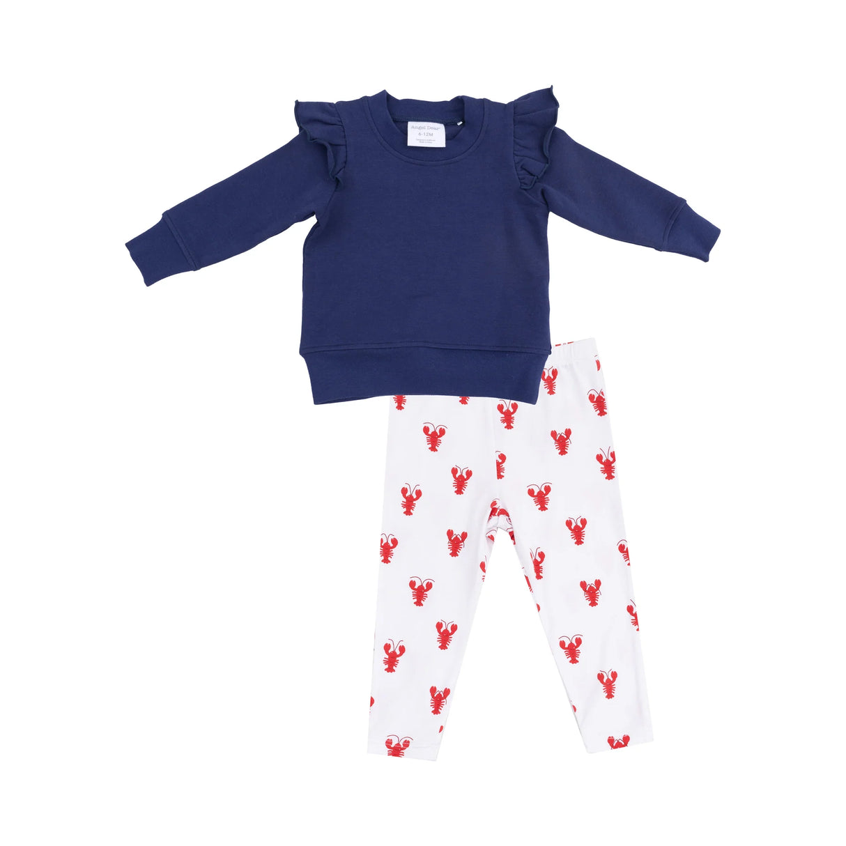 Ruffle Pullover and Leggings - Lobster FINAL SALE