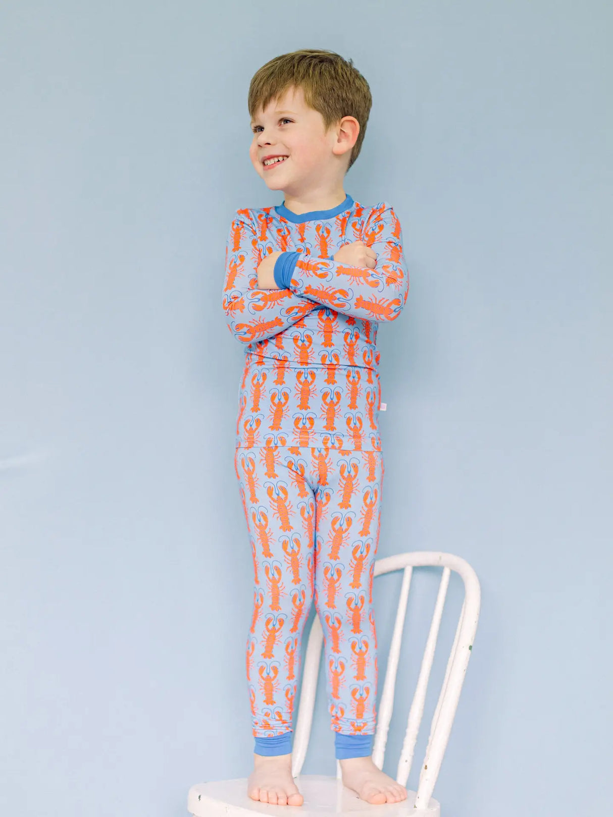 Bamboo Long Sleeve Pajamas - Lobster