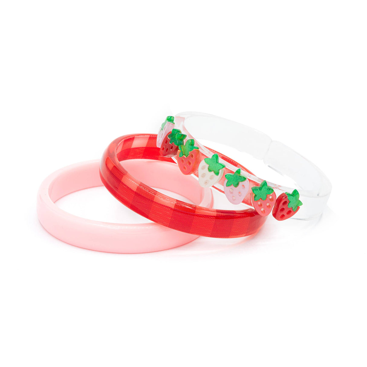Acrylic Bangles - Red Strawberries