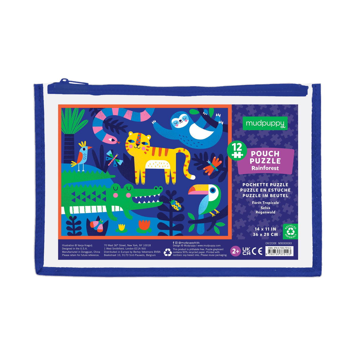 12 Piece Pouch Puzzle - Rainforest