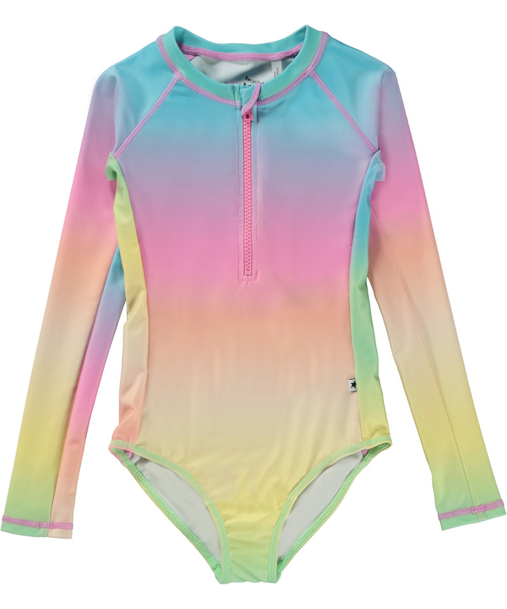 Molo Necky Long Sleeve Swimsuit - Sorbet Rainbow FINAL SALE