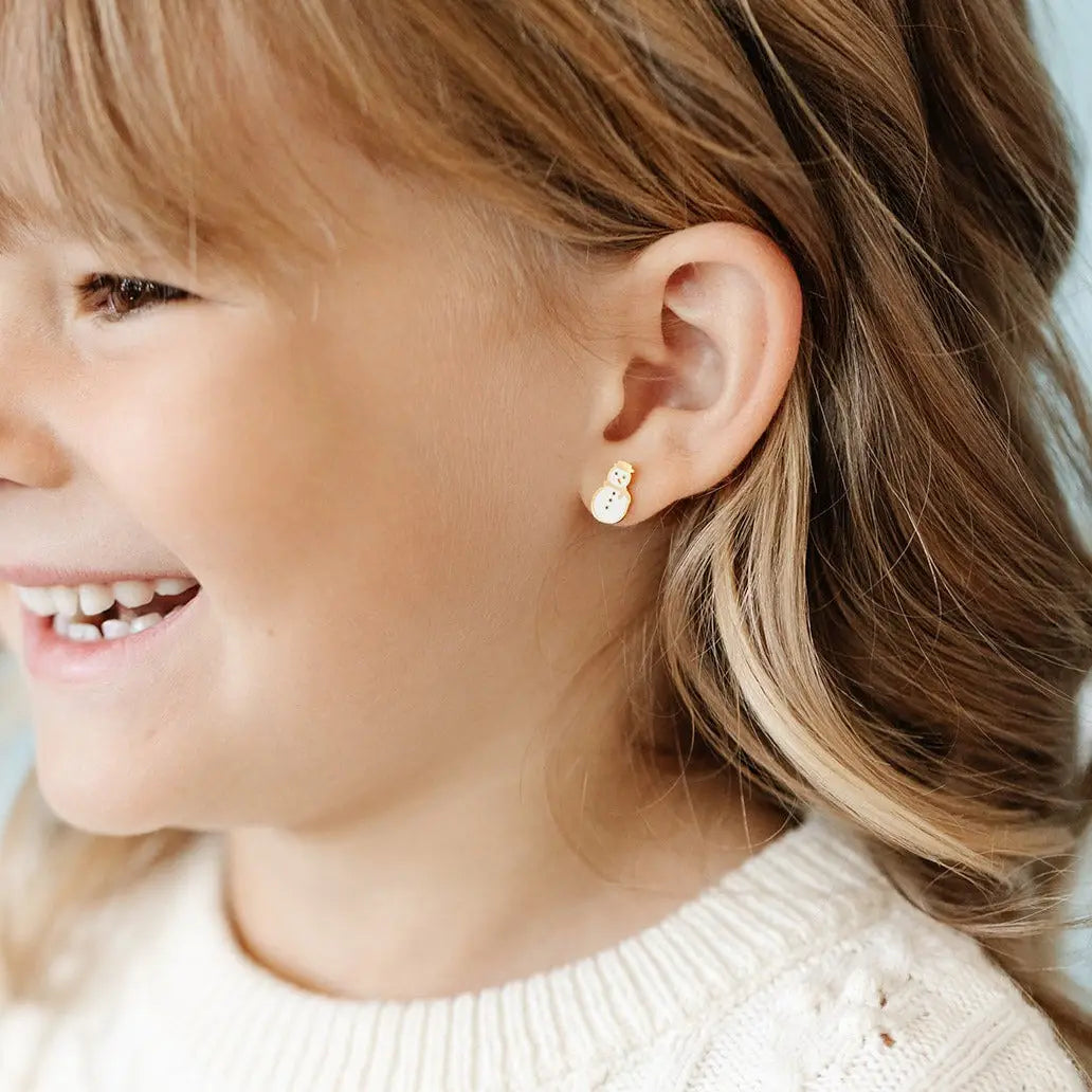 Pip Pop Post Earrings - Snowman