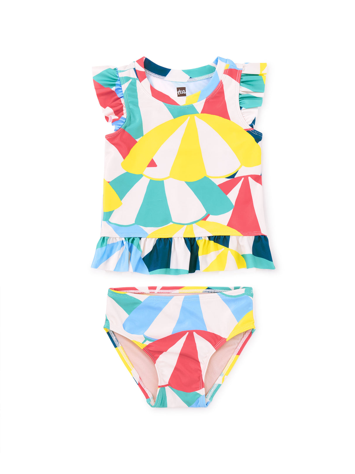 Short Sleeve Swim Set - Beach Umbrellas FINAL SALE