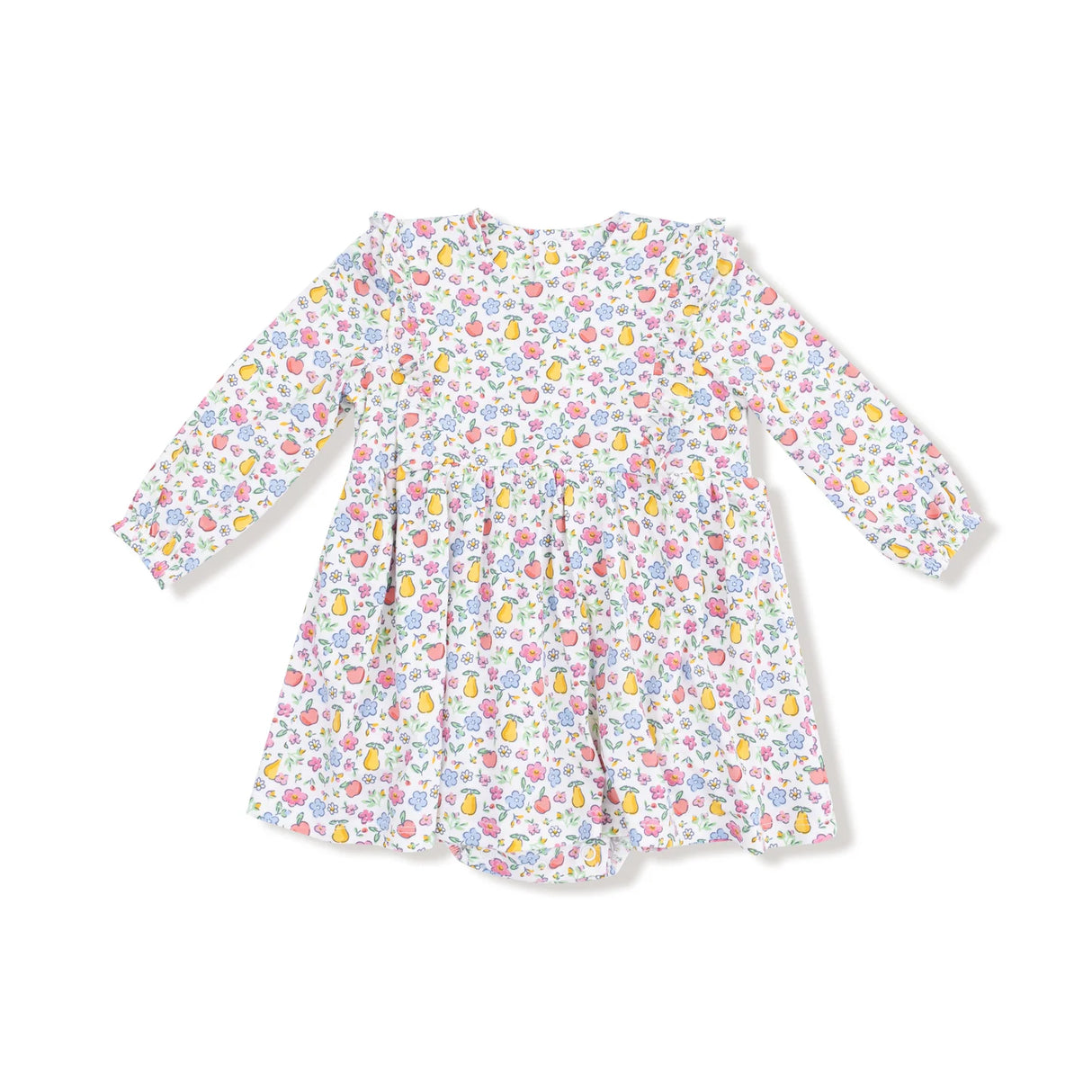 Ruffle Skirted Bodysuit - Fall Fruit Floral