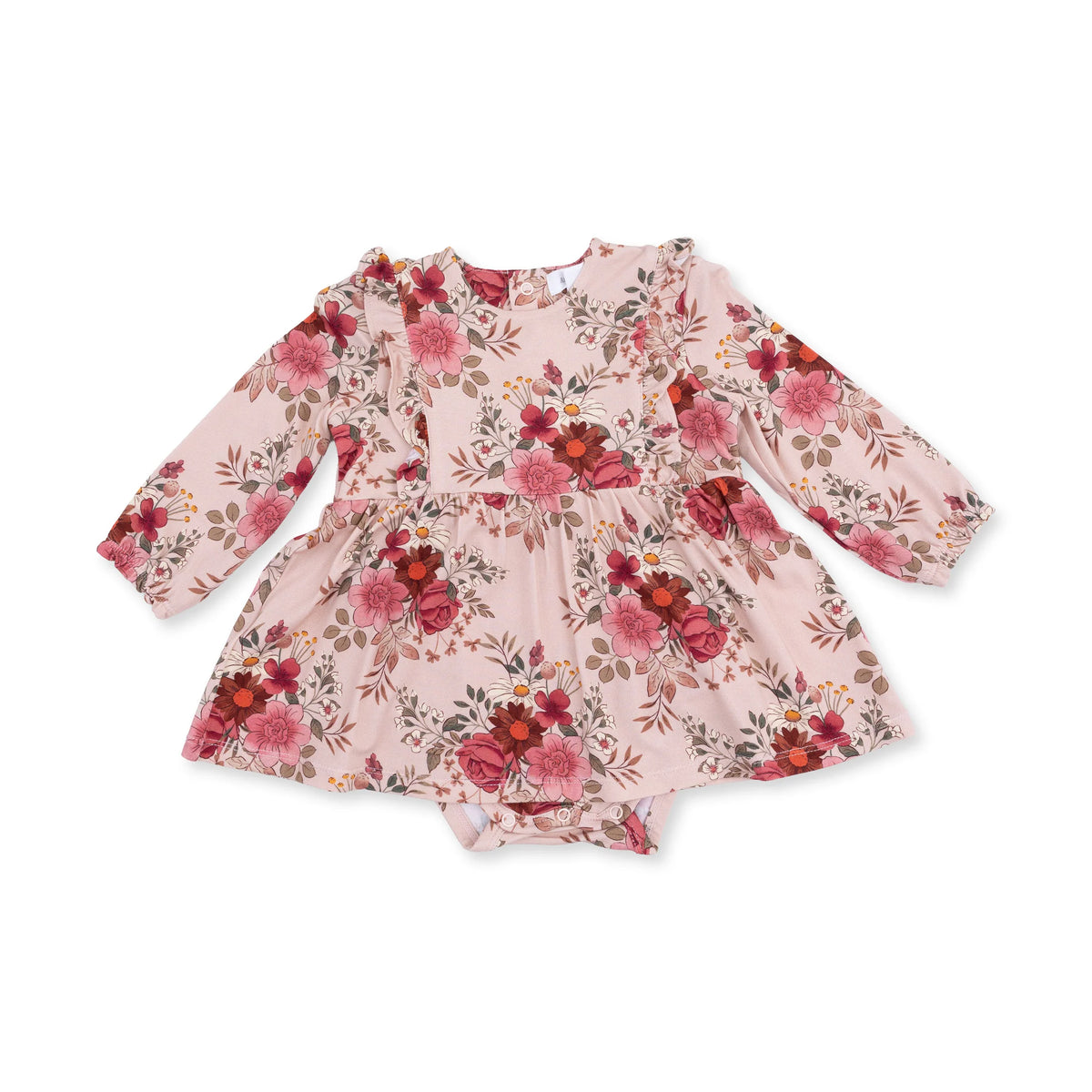 Ruffle Bodysuit Dress - Sabrina Floral