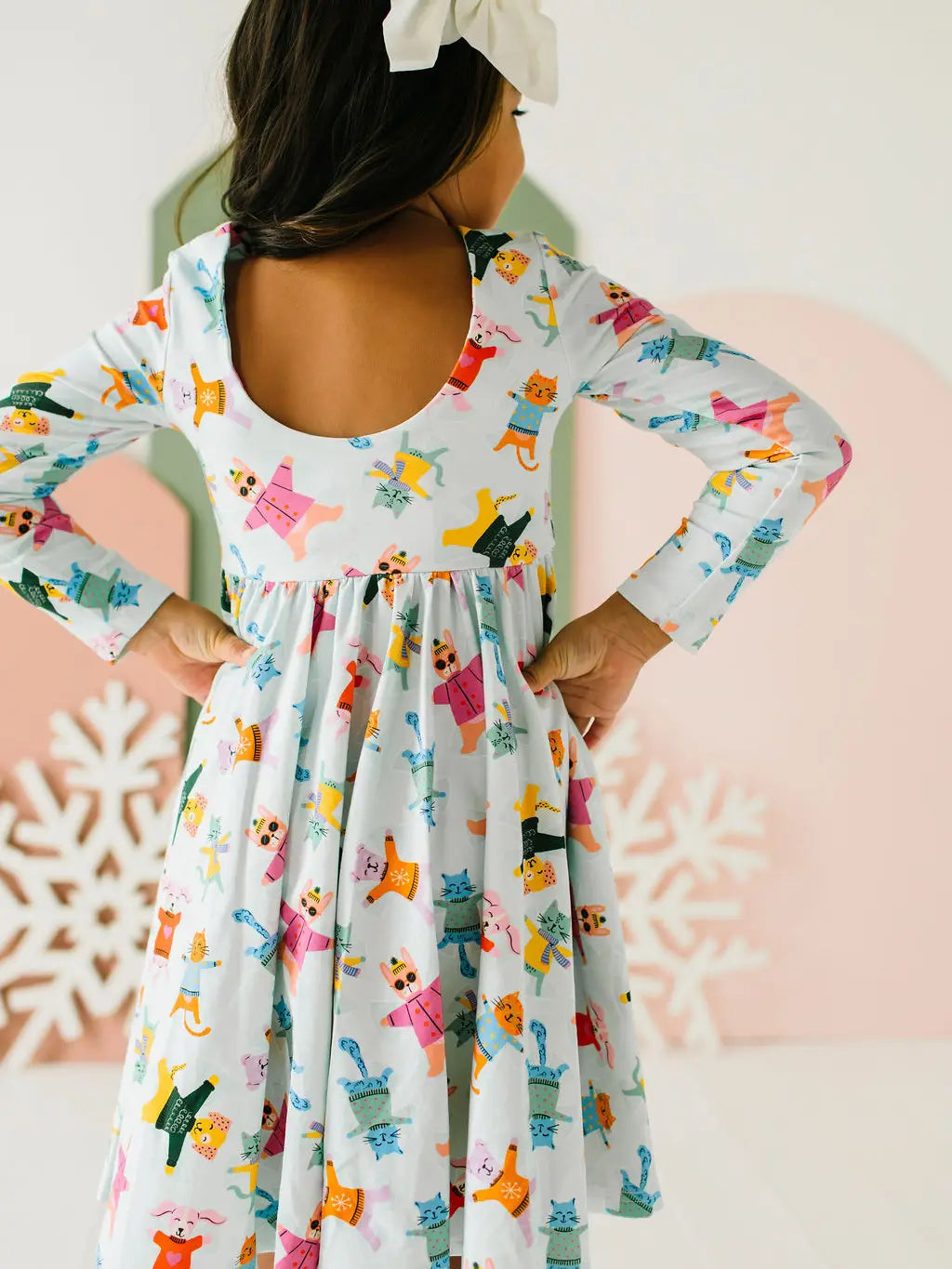 Gwendolyn Dress - Snow Cats