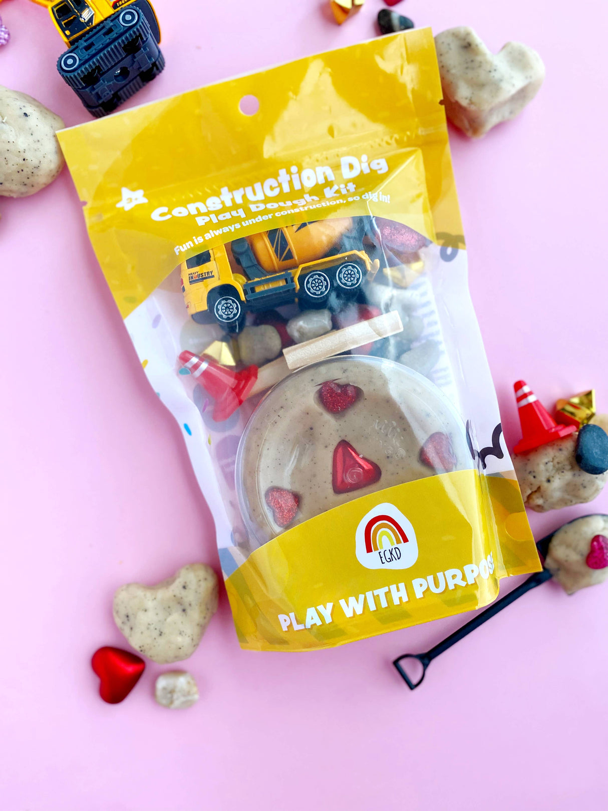 KidDough Play Kit - Valentine's "I Dig You" Construction