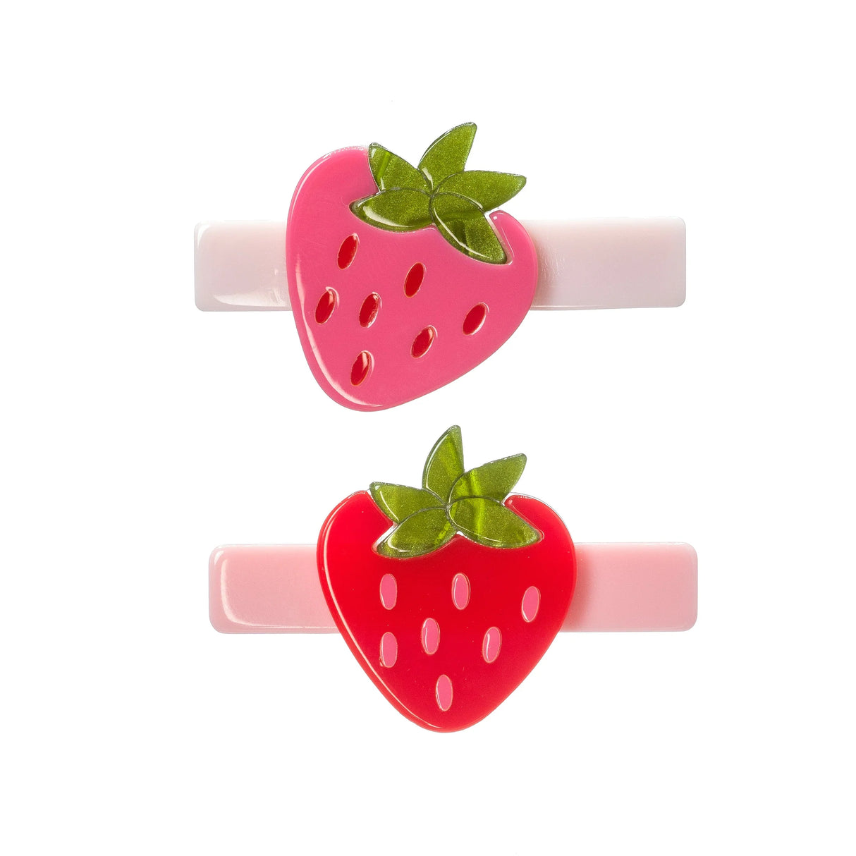 Acrylic Hair Clips - Strawberries