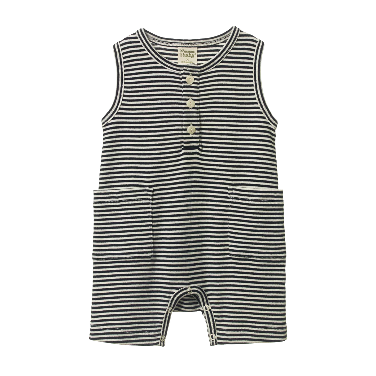 Camper Shorty Suit - Navy Stripe