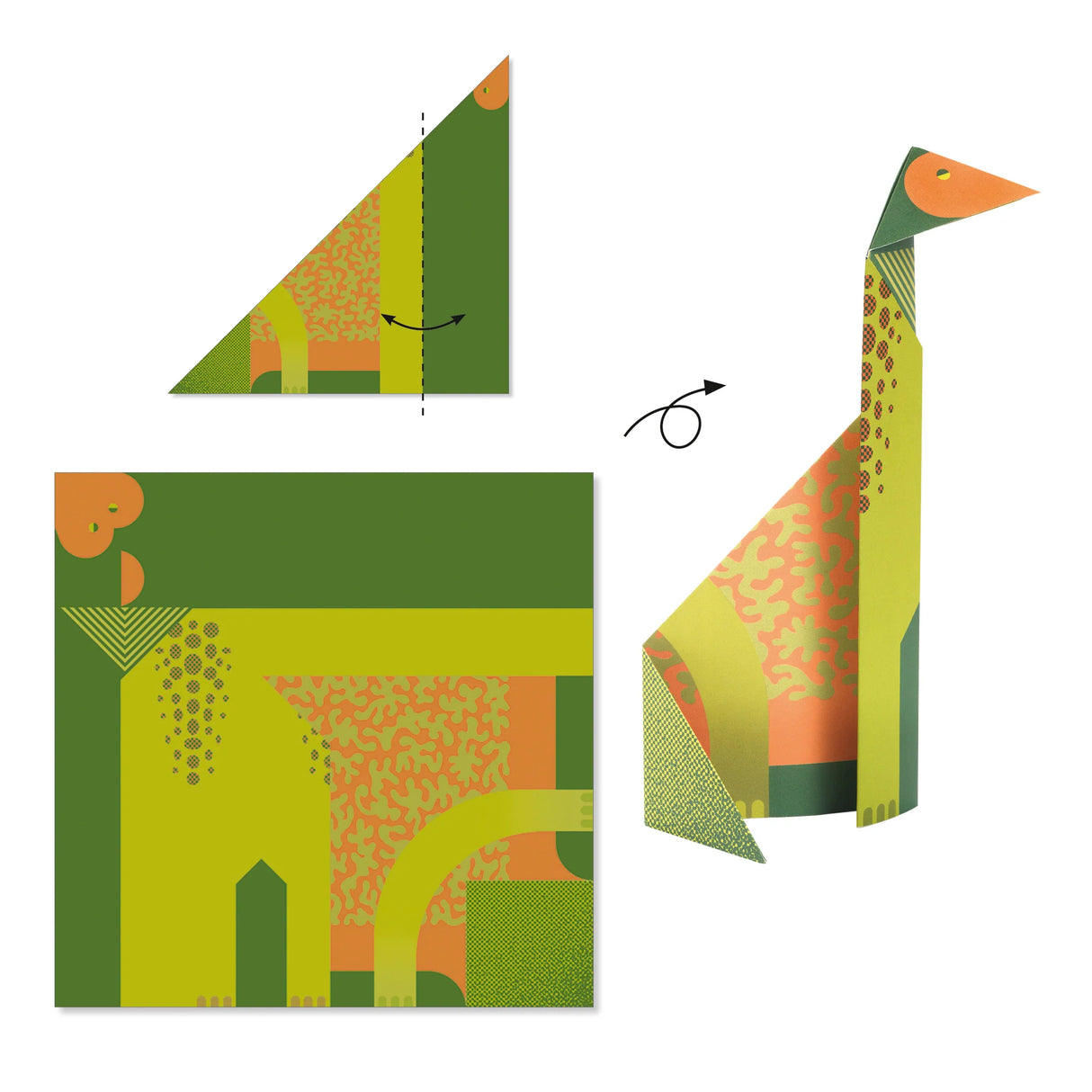 Origami Paper Kit - Dinosaurs