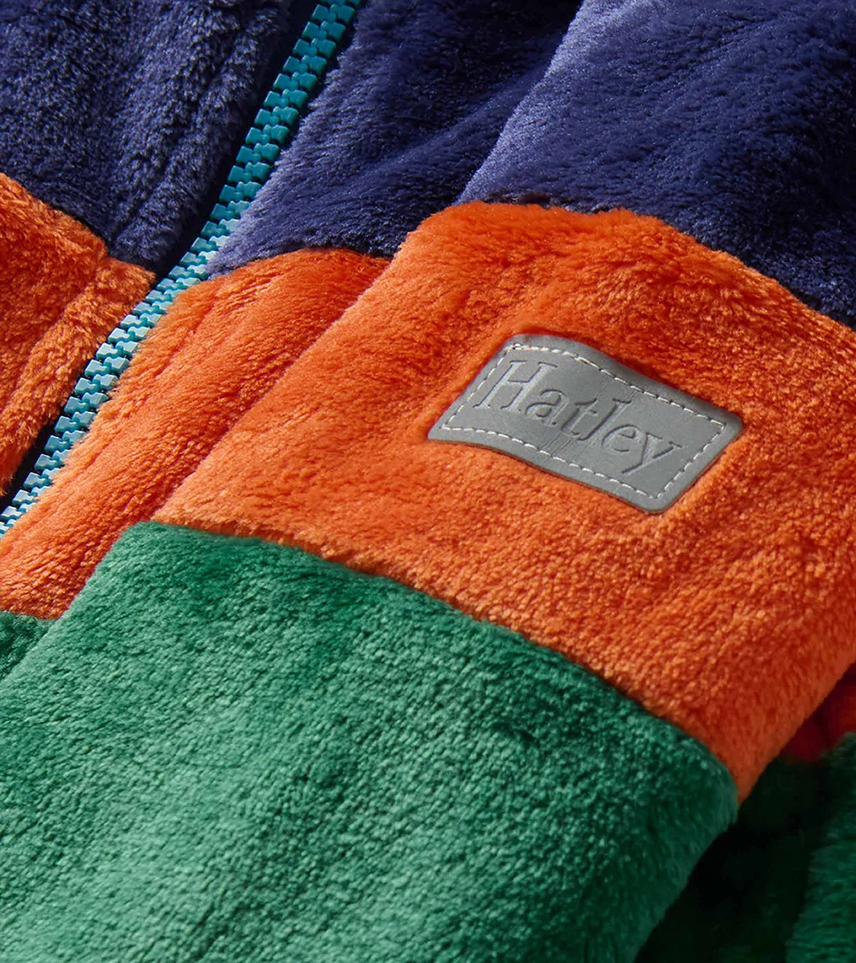 Colorblock Mockneck Fleece Jacket - Blue