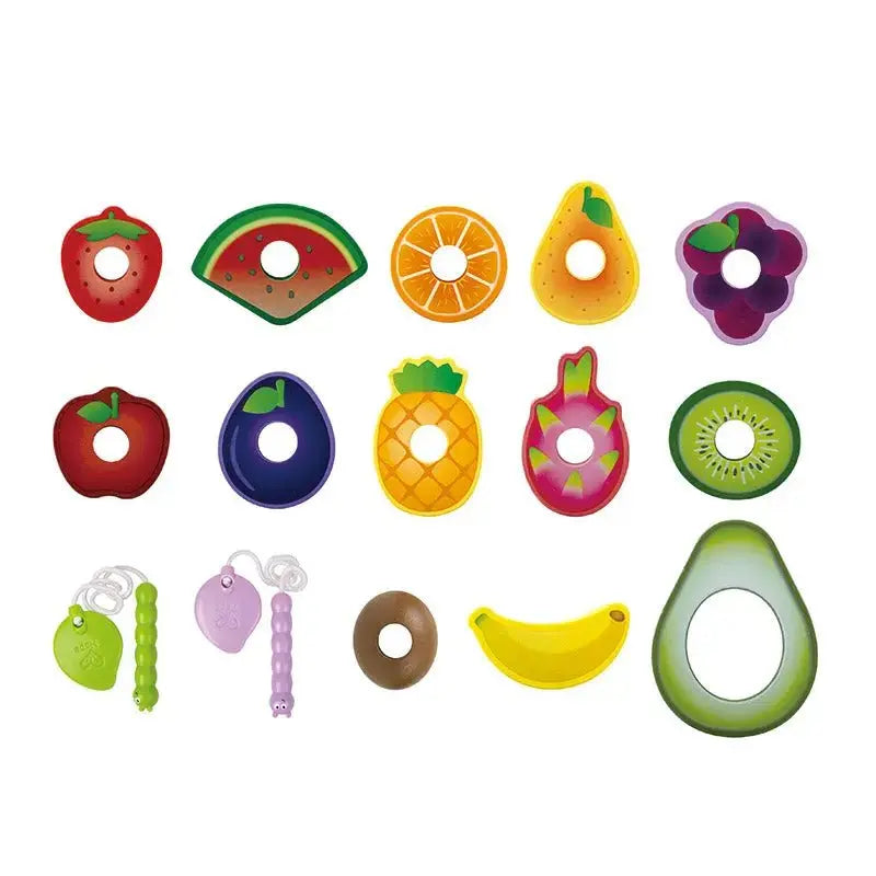 Caterpillar Fruit Feast Lacing Beads