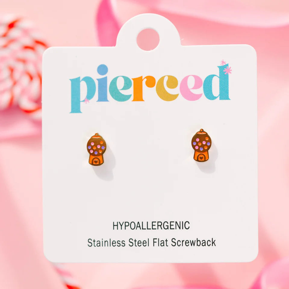 Pierced Co. Screwback Earrings - GumBall Machine