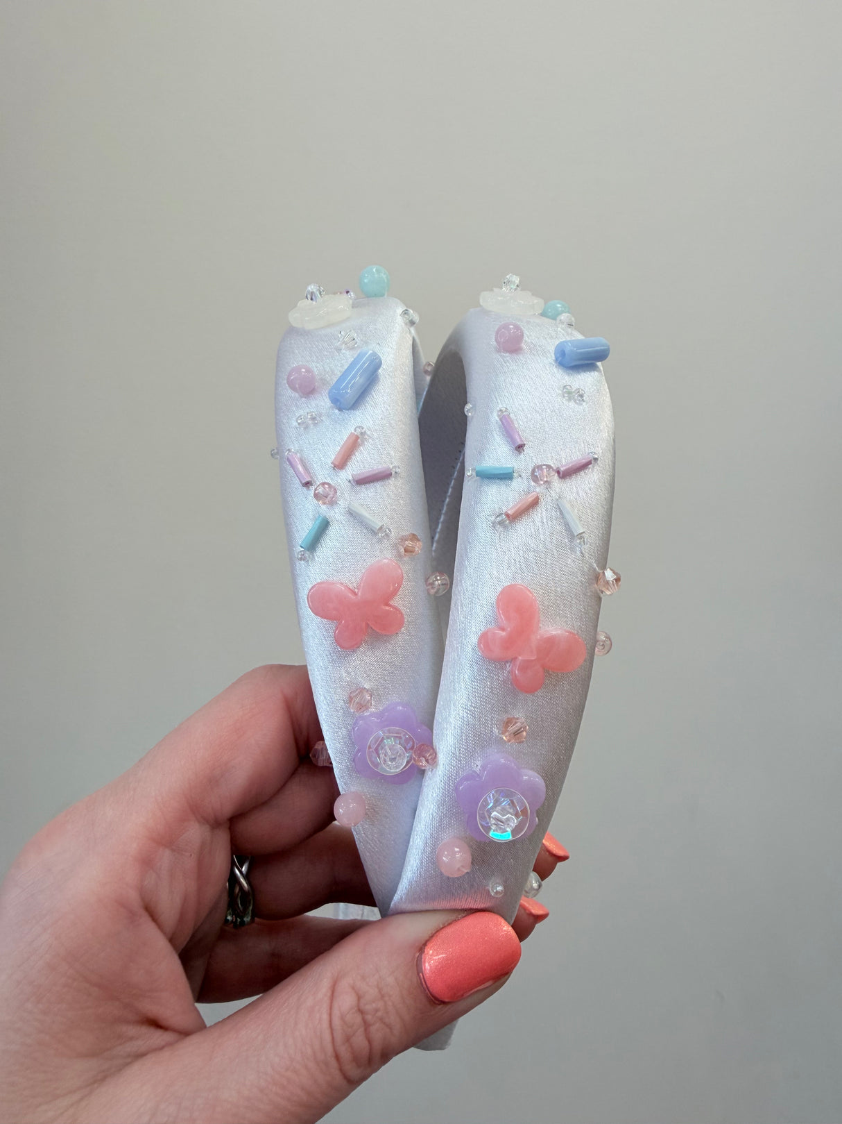 Satin Charm Headband - Pastel