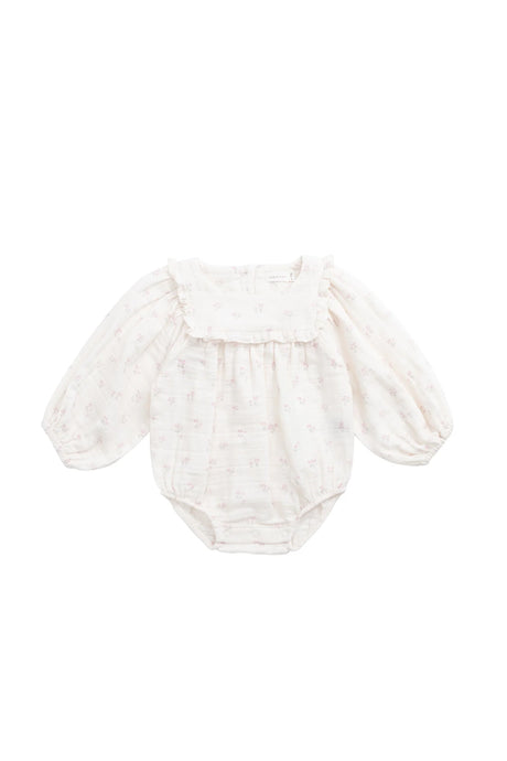 Jamie Kay Organic Cotton Muslin Frances Playsuit - Pauline Pink
