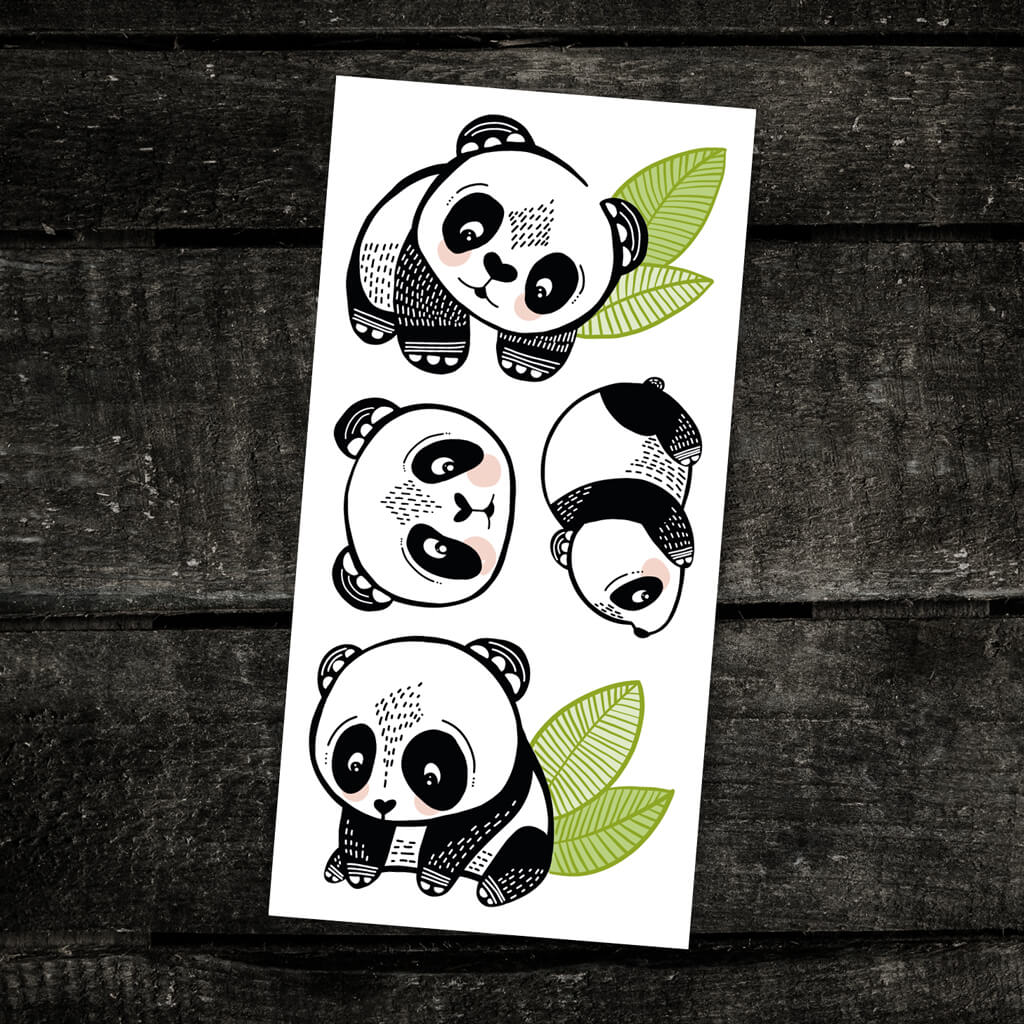 PiCO Temporary Tattoos - Cool Pandas