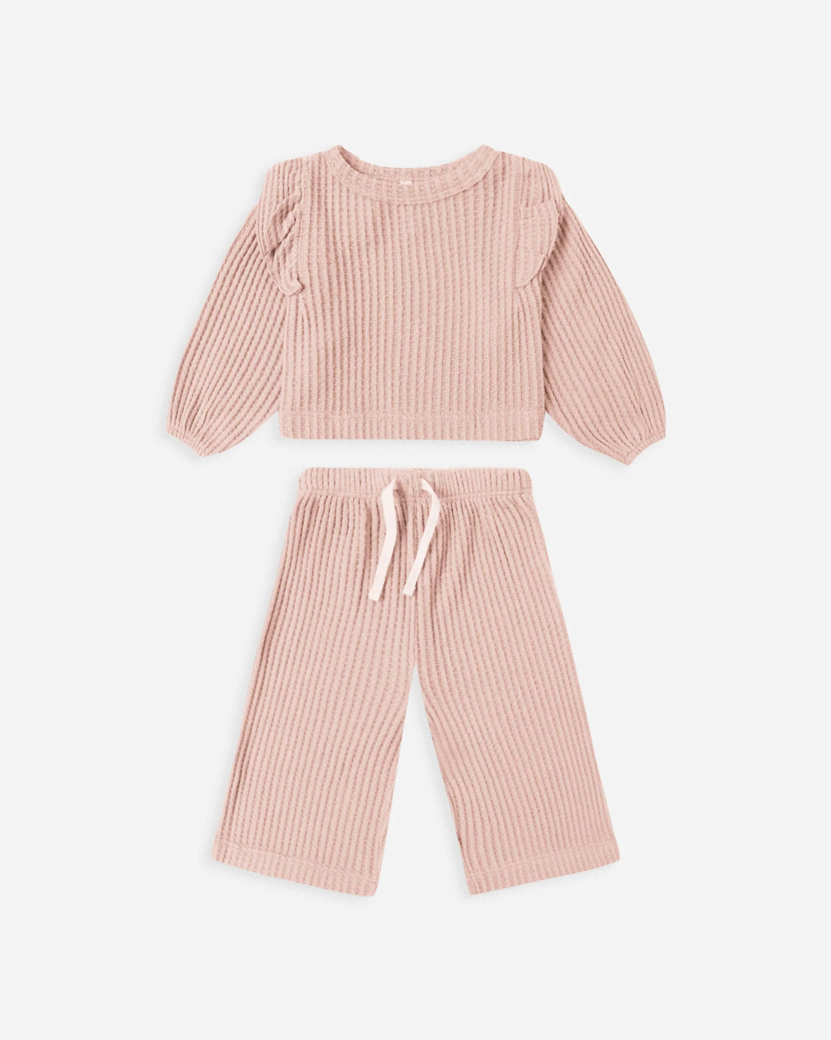 Quincy Mae Ruffle Cozy Set - Rose